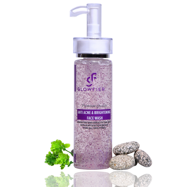 GlowFier Anti Acne & Brightening Face Wash with Exfoliation Beads For All Skin Type(150ml)