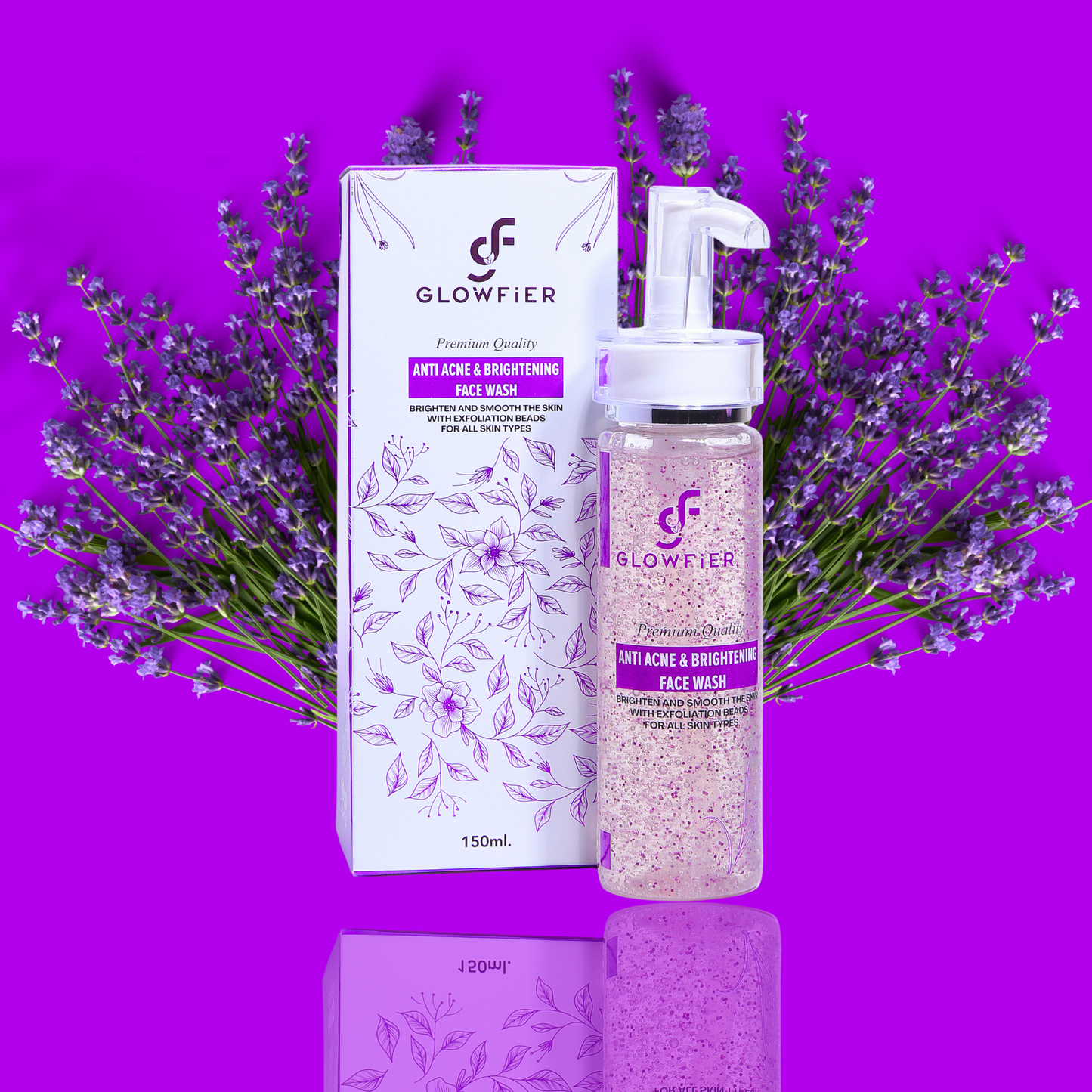 GlowFier Anti Acne & Brightening Face Wash with Exfoliation Beads For All Skin Type(150ml)