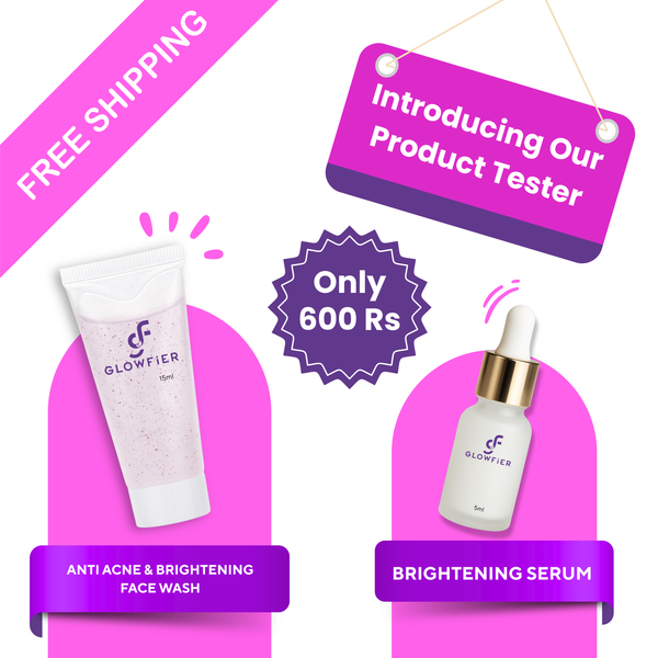 Glowfier Anti-Acne Face Wash & Brightening Serum Combo – Pack of 2 (Tester)